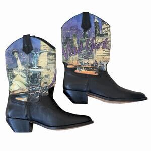 Vintage New York City Slicker Cowgirl Boots By Seychelles 80’s Size 7